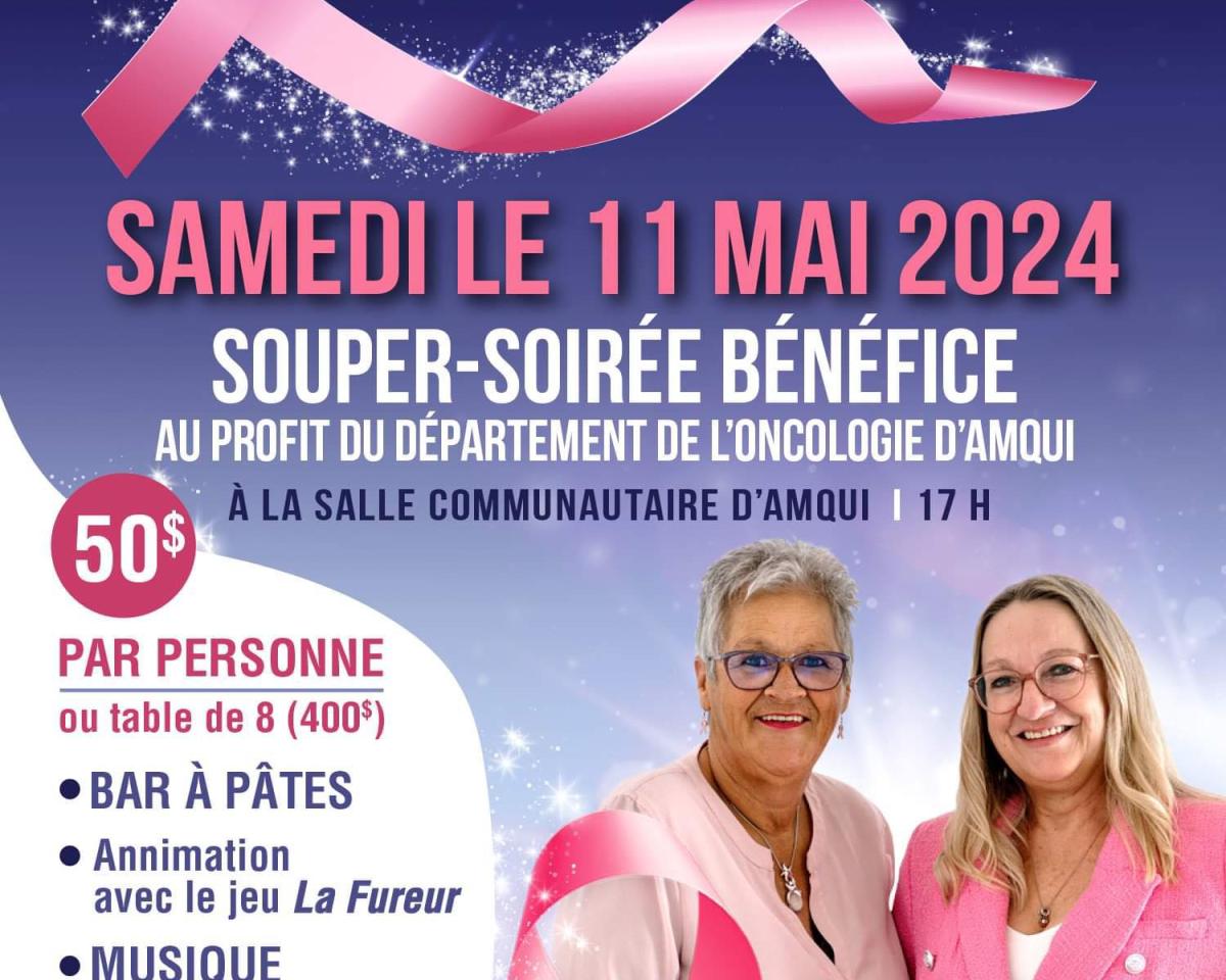 Souper-Soirée Dansons l'Onco au profit du département de l'oncologie d'Amqui